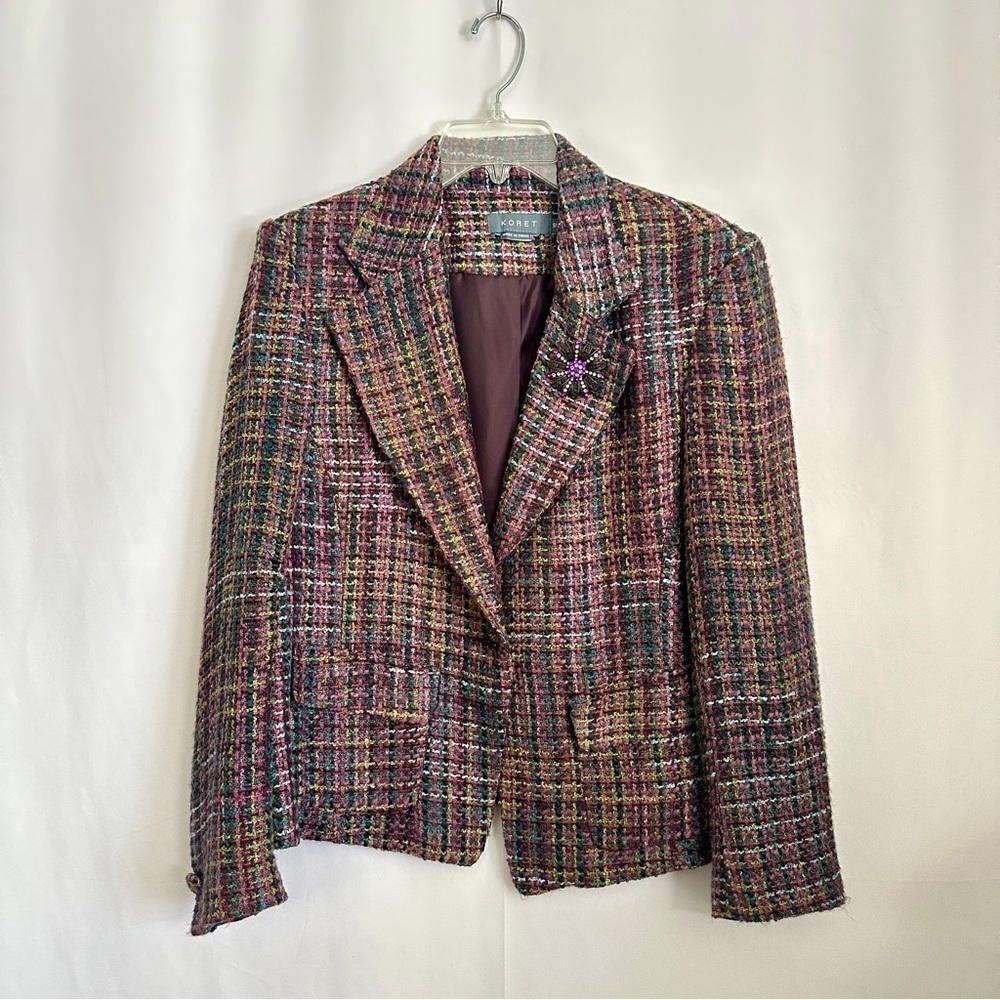 Koret Multicolor Tweed Blazer Jacket
